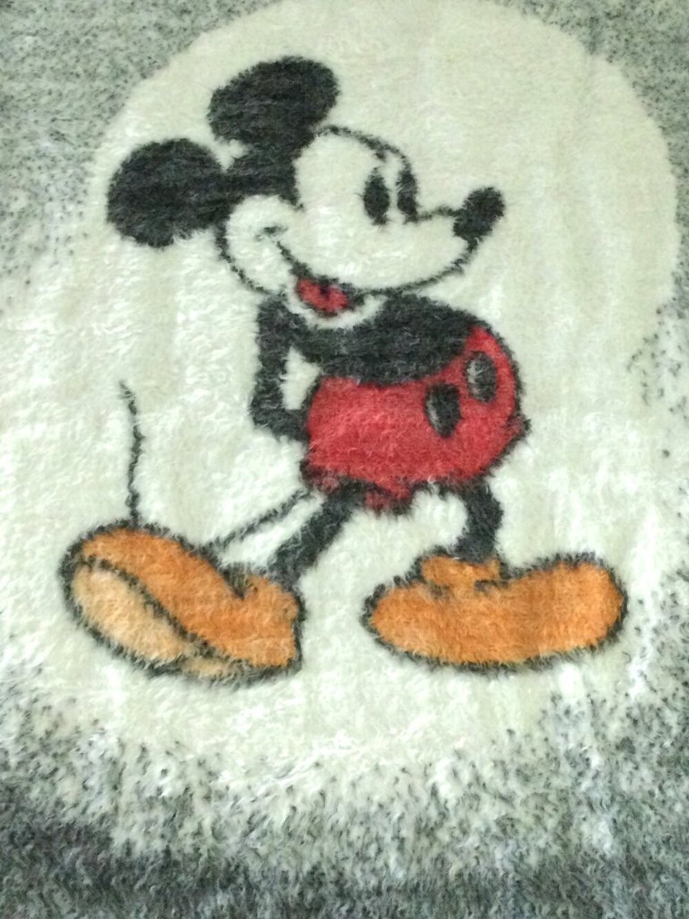 Vintage Disney Mickey Mouse Plush Throw Blanket - Spotlight Mickey Biederlack